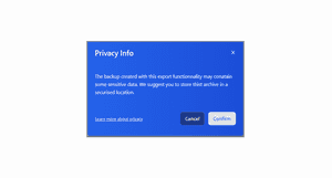 Modal Privacy Info - Tailwind Component