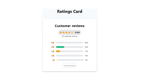 Ratings Card - Tailwind Component