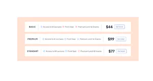 Advanced Price Table Using Tailwind UI