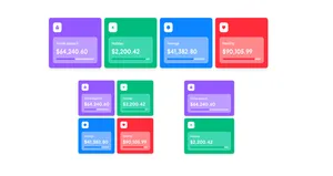 Card Statistic for Dashboard Finance Using Tailwind UI
