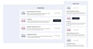 Events List Using Tailwind UI