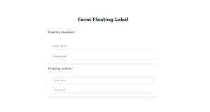 Form Floating Label Using Tailwind UI