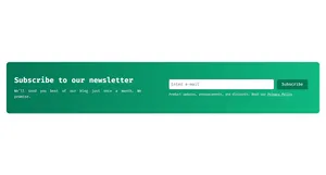 Responsive Newsletter - Tailwind Component