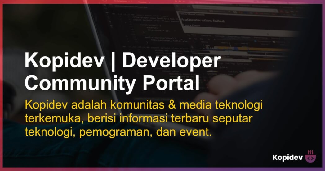 Developer Community Portal Belajar Pemrograman Kopidev