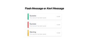 Flash Message or Alert Message - Tailwind Template