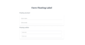 Form Floating Label Using Tailwind UI