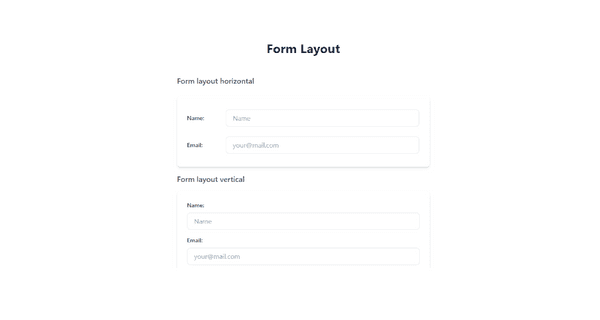 Form Layout Using Tailwind UI